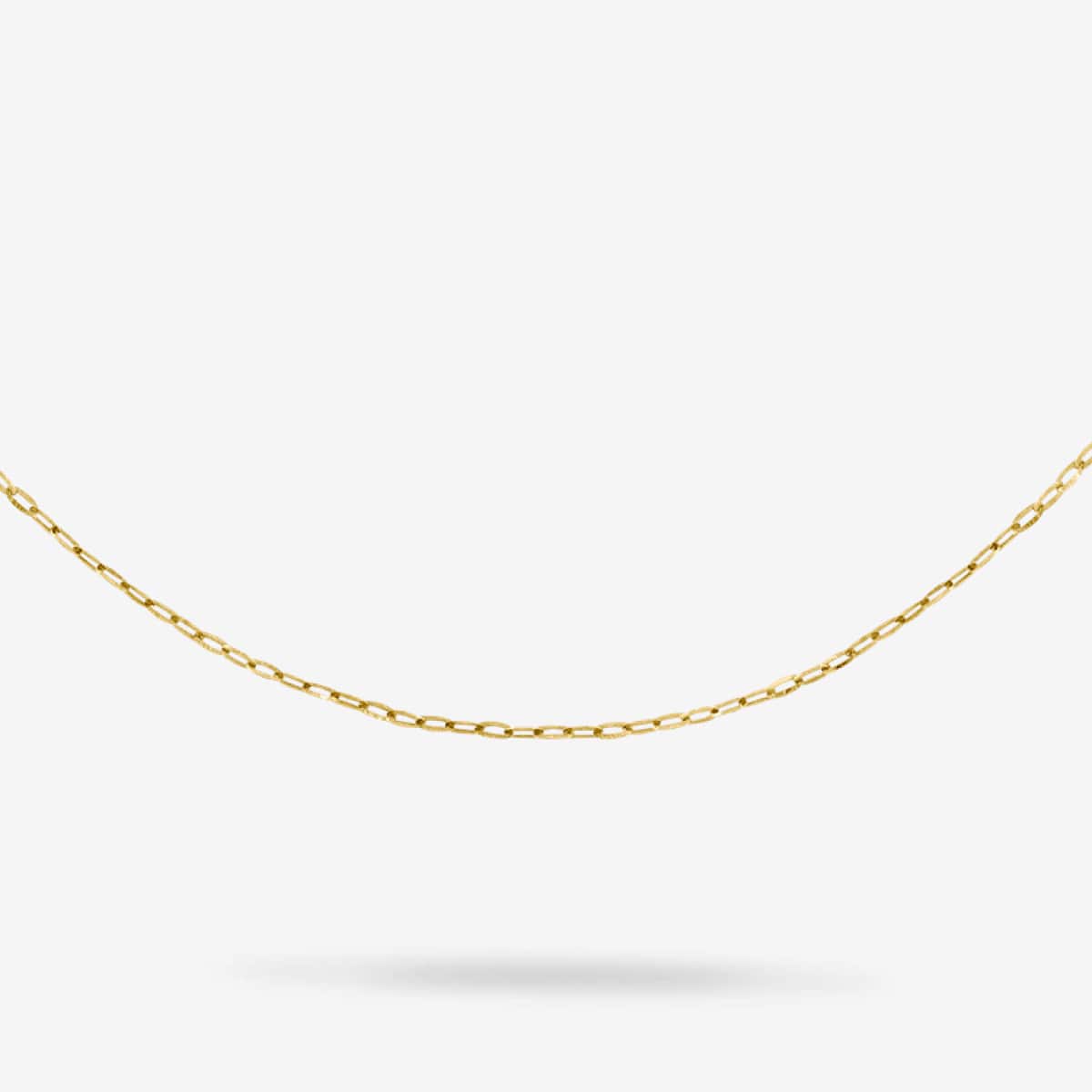 Womens Golden Geometric Layered Chain Necklace (Gold)