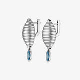 Candy Earrings Silver Blue - Ohrhänger - Rhodiniert
